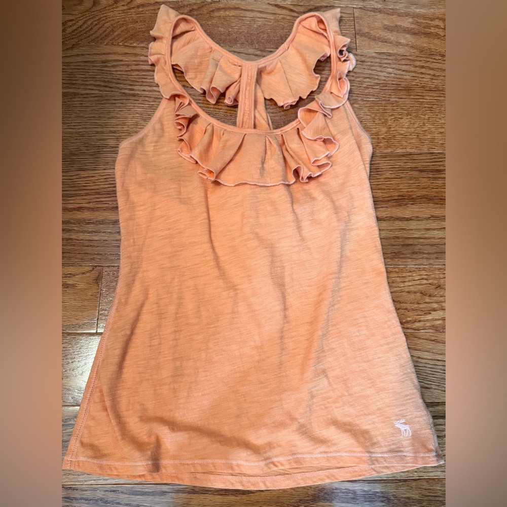 Abercrombie & Fitch vintage Y2K Orange Ruffle tank top medium